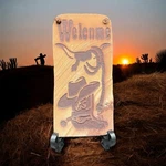 Expressions By Thirstystone Western Welcome Plaque Leather Hanging Strap. Fixed Price $18.99.