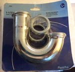 Plumb Pak Keeney 1-1/2 In For KITCHEN-22 Gauge-brass J Bend PP2CP. Fixed Price $7.19.