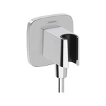 Hansgrohe Wall Outlet Softsquare With Handshower Holder Chrome 26887001. Fixed Price $142.87.