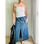 Y2K Tank Top Tube White Size Xs Streetwear Going Out Party Vintage. Fixed Price $8.50.