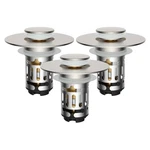 3 Pack 1 Bathroom Sink Drain Strainer, Universal Brushed Nickel. Fixed Price $66.08.