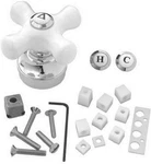 Brasscraft SH5725 Decorative Handle Polished White Cross Design Faucet. Fixed Price $14.99.