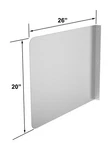 Stainless Steel Wall Mount Splash Guard For Hand Sink/prep 26"W X 20"H. Fixed Price $39.99.