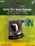 Brasscraft Flow/dual Thread Water Saving Faucet Spray Aerator SF0325 New. Fixed Price $17.95.