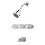Pfister 3-HANDLE Tub & Shower Faucet With Metal Verve Knob Polished Chrome. Fixed Price $111.77.