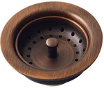 Kitchen Strainer Drain 3.5 In. Post Styled Basket Antique Copper Sinkology. Fixed Price $33.55.