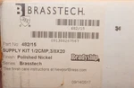 Brasstech 1/2" Compression Toilet Supply Kit Model: 482/15. Fixed Price $98.99.