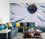 3D Blue Gold Rose G3699 Wallpaper Murals Removable Self-adhesive Erin. Fixed Price $13.02.