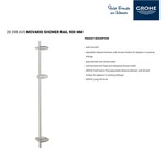 New Grohe 28398AV0 Movario 36" Shower Slide Bar, Satin Nickel Infinity (metal). Fixed Price $120.00.