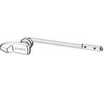Gerber Model G0099586 G002849X Left-hand Toilet Tank Lever, White. Fixed Price $23.00.