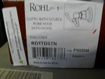 Rohl ROT7DSTN Country Bath Double Robe Hook Satin Nickel. Fixed Price $115.00.