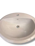 American Standard Aqualyn 20 Drop-in Oval Bathroom Countertop Sink, Front. Fixed Price $49.99.