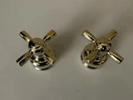 Delta Small H26PB Neostyle Faucet Handles Solid Polished Brass + Lift Rod Finial. Fixed Price $39.99.