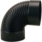 (4)-BLACK Stove Single Wall Snap Together X 24" 28 Ga PIPES&2 Elbows. Fixed Price $94.89.