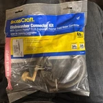 (3)PCS Brasscraft Universal Dishwasher Stainlsteel Connector Hose Kit B1-60DW12P. Fixed Price $18.00.