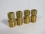 Parker 68CA-6-6 Brass Compression Fitting 3/8" Male Npt Tube Lot Of 4 Used. Fixed Price $8.55.