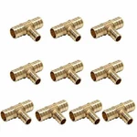 Efield 10PCS 3/4" 1/2" Pex Tee Brass Barb Crimp Fittings. Lead Free. Fixed Price $19.99.