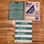 Lot (3)FOMOCO 1928-1951 1955 Ford Parts Accessories Net Price List Dealers. Fixed Price $34.99.