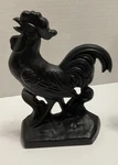 Black Cast Iron Rooster Chicken Door Stop Felt Bottom 1122. Fixed Price $24.99.