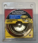 Keeney Solid Brass Work Horse Strainer Commercial Grade K5435DSPB Fixed Post New. Fixed Price $24.99.