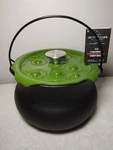 Smith & Clark 4QT Cast Iron Cauldron Witches Brew Bubbling Lid Green Halloween. Fixed Price $135.00.