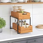 Bamboo Organizer Bathroom Kitchen Storage Seville Classics 2 Drawers Under Sink. Fixed Price $56.99.