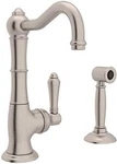 Rohl A3650LMWSSTN-2 Country Kitchen Faucet With Side Spray Satin Nickel. Fixed Price $799.99.