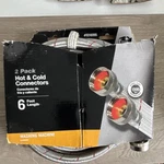 Eastman 2-PACK Hot & Cold 6 Ft Braided Stainless Steel Washing Machine Hoses. Fixed Price $9.25.