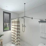 Naiture Stainless Steel Corner Shower Curtain Rod. Fixed Price $94.99.