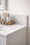 Avanity 22 Carrara White Marble Bathroom Sink. Fixed Price $29.99.