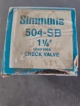 Simmons 504-SB Lead-free 1-1/4" Check Valve. Fixed Price $34.99.