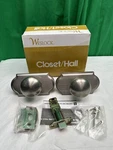Weslock 01700SL20 Elegance Premiere Passage Impresa Door Knob - Satin Nickel. Fixed Price $21.99.