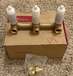 Pfister 8 In. Fixed Brass 3-HANDLE Valve Body New! Open Box!. Fixed Price $54.00.