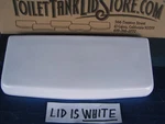 Crane 3-222 Toilet Tank Lid White 18 3/4" X 1/4" Big On The Bottom 17C. Fixed Price $69.00.
