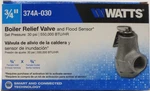 Watts Boiler Relief Valve And Flood Sensor, 3/4", 374A-030, Psi, New. Fixed Price $37.99.