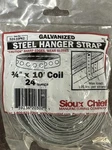 Sioux Chief 3/4" 10FT Galvanized Hanger Straps 24 Gauge Steel. Fixed Price $11.00.