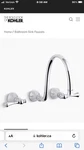 Kohler K-T16107-4A-CP Revival Wall-mount Bathroom Sink Faucet W/ 410-K-NA Valve. Fixed Price $599.00.