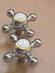 Grohe 19207 Iro Geneva Cross Handles Pair Chrome/polished Brass. Fixed Price $63.49.