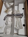 Lefroy Brooks Lever 3 Hole Wall Basin Mixer Chrome Finish Model # K1-1401-CP. Fixed Price $299.00.
