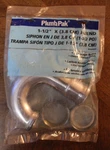 Keeney Plumb Pak 1/2" J-bend 22 Gauge Chrome Plated Brass PP20202. Fixed Price $5.00.