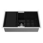 Vigo VGR3320CK1 33" Single Basin Farmhouse Kitchen Sink With Basket Strainer,. Fixed Price $509.90.