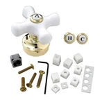 Brasscraft Universal Decor Faucet Handle, Polished Brass/white Cross, #SH5740. Fixed Price $24.77.