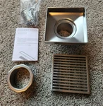 Signature Hardware SH4394078SS 4" Square Shower Drain Stainless Steel. Fixed Price $49.00.