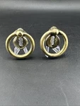 Antique Brass Ring Drawer Pulls W/ Keyhole Escutcheon Pair Victorian. Fixed Price $19.99.