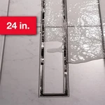Shower Drains 24" Stainless Steel Linear Oatey Vivante. Fixed Price $52.24.