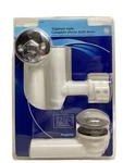 Plumb Pak PP64W Polished Chrome Plastic White Bath Drain Assembly 1-1/2 In.. Fixed Price $15.07.