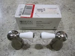 Delta H677SS Roman Tub Leland Faucet Handles Levers Satin Stainless Body 2 Large. Fixed Price $83.50.