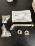 Newport Brass 3-2485/15S Wall Spout Faucet Trim With Handles Satin Nickel. Fixed Price $159.00.