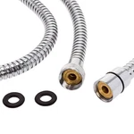 Mindful Design 59" Double Locking Long Extension Shower Hose - Chrome Color New. Fixed Price $12.99.