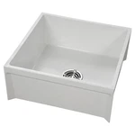 Pinnacle MSB-2424-100 24"X24"X10" Molded Stone Mop Basin Ss Drain White. Fixed Price $410.30.